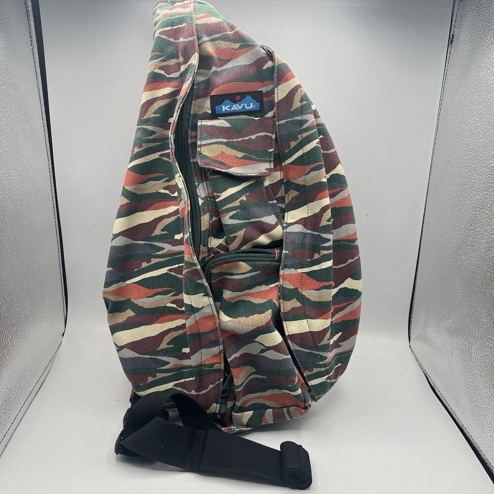KAVU Original Rope Sling Bag Camo Crossbody Backpack Camping Hunting Fishing